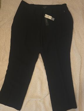 Talbots Signature New 16WP Black Straight-Leg Work Pants